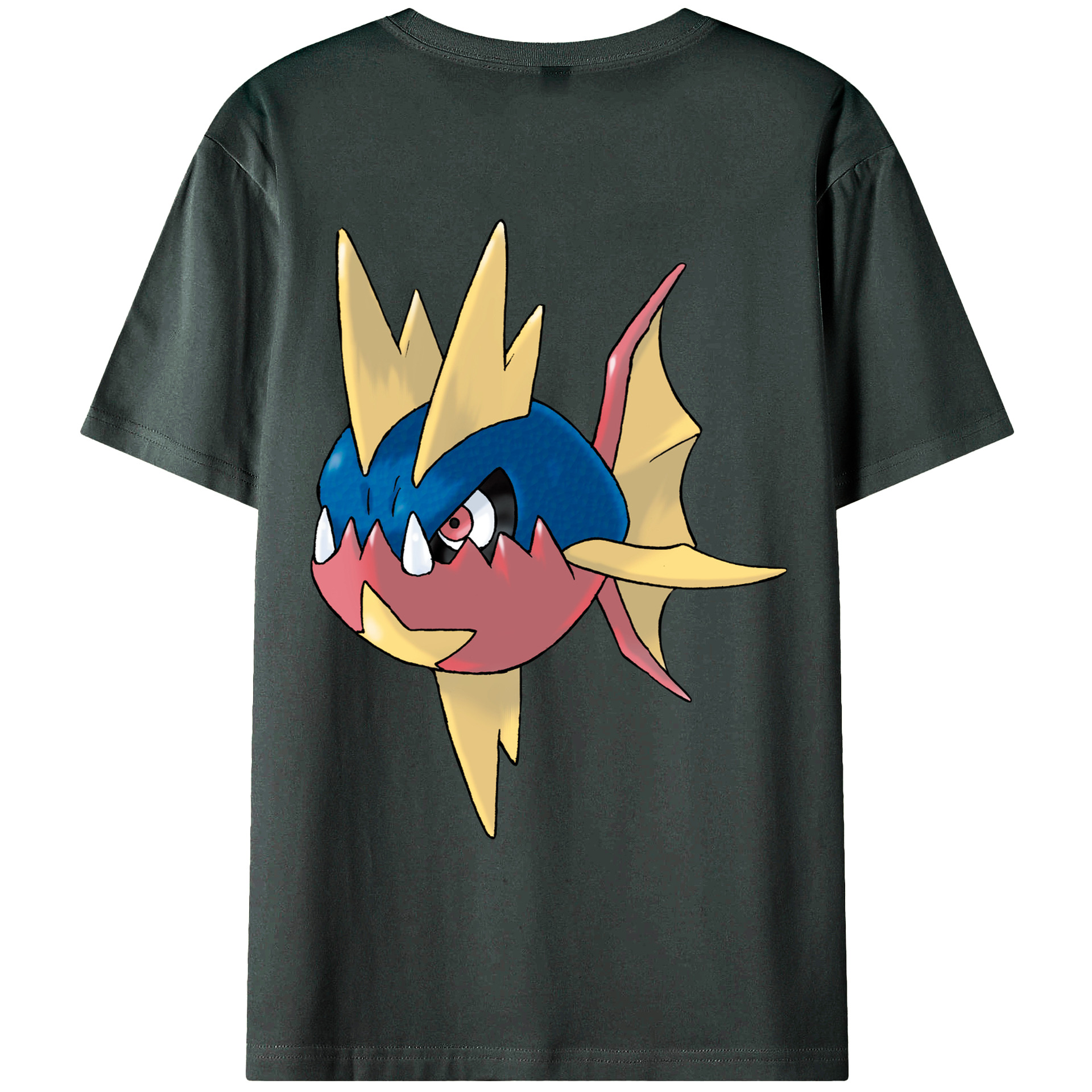 （画像用） ポケットモンスター Pokémon 綿100％ メンズ半袖Tシャツ（バックプリント） 通気性